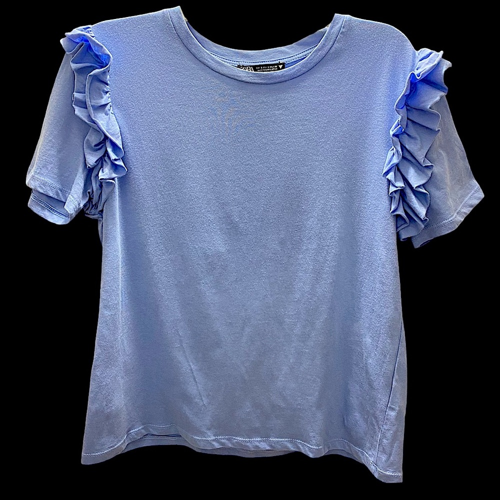 ZARA ruffle sleeve top